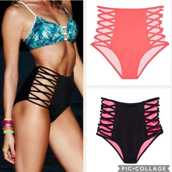 PINK Victoria's Secret Other - SALEVS PINK HIGH WAIST BIKINI NWT